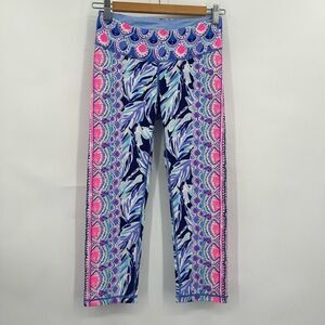 Lilly Pulitzer Multicolor Luxletic Flock Together Crop Leggings Size Small
